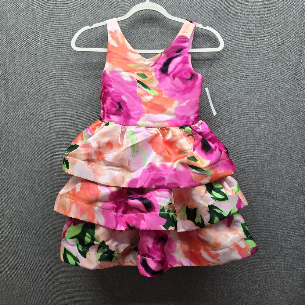 By & By Girl Floral Tiered Dress Size 7